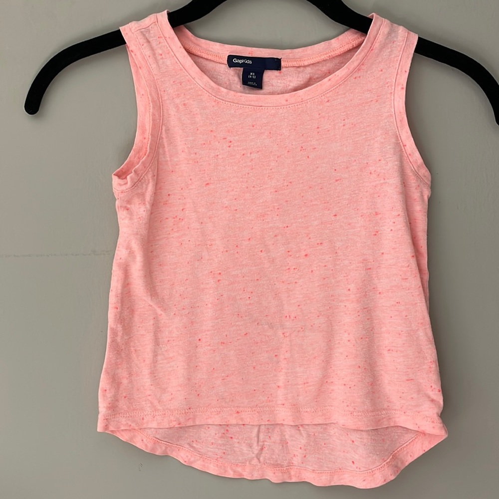 GIRLS GAP KIDS CORAL HIGH/LOW TANK TOP